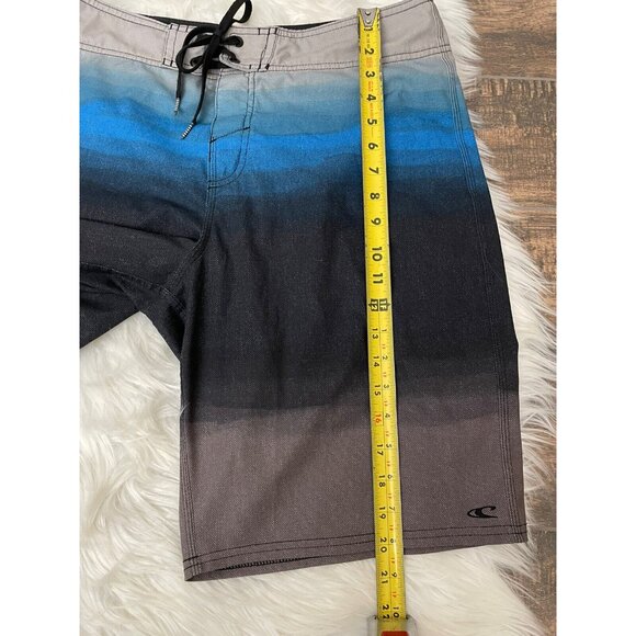 O'Neill Mens Unlined Surf Board Shorts Size 32 Blue Gray Color Block - Picture 8 of 8